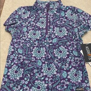 Kerrits Purple and Teal Floral Top